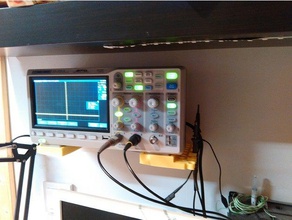 wallmount siglent sds1202x-e oscilloscope tool holders & boxes cable management probeholder 3d print model - Mito3D