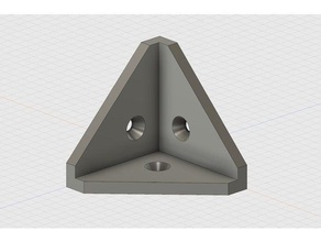 internal corner bracket counter sunk holes diy brace counter-sunk screw 3d print model - Mito3D