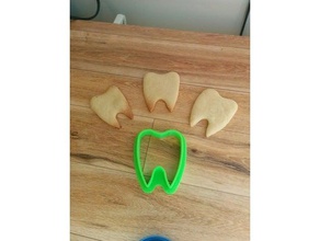 tooth cookie cutter kitchen & dining cookiecutter cookies teeth 3d print model - Mito3D
