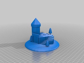 mini mystic keep buildings & structures castle fantasy miniature 3d print model - Mito3D