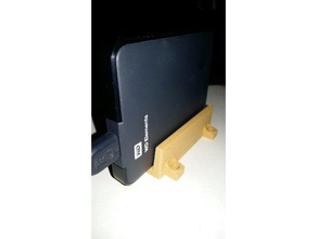 disco rígido portátil de apoio remixada wd elements hdd vertical computador stand 3d print model - Mito3D