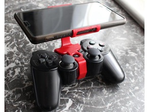 gameclip encased sony xperia z3 source files included mobile phone d6603 dualshock 3 gamepad gaming playstation ps3 controller video games 3d print model - Mito3D