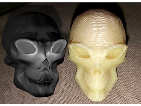 melez kafatası heykeller uzaylı melez kafatası 3d print model - Mito3D