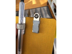 usb stick clip notebook organization edc field notes moleskine nomad pocket travel holder 3d print model - Mito3D