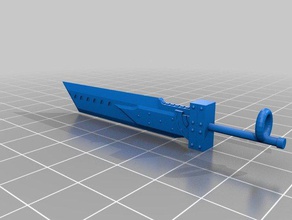 final fantasy vii sword keychain toys & games 3d print model - Mito3D