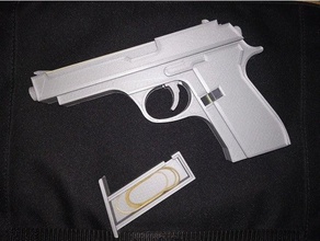 m9 banda di gomma pistola versione rossa colpo stato e coldstone giocattoli meccanici 3d print model - Mito3D