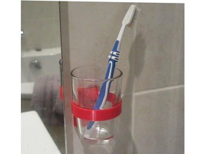 mur de salle bains porte-gobelet la accessoires bain brosse à dents conteneur porte-gobelets le support tasse 3d print model - Mito3D