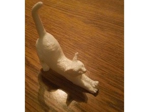 cat stretch decimato animali figura 3d print model - Mito3D