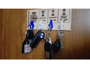 soporte para llaves del deportivo de l'organisation colgador llaveros keychain holder 3d print model - Mito3D