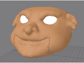 ventriloquist puppet head-base people cartoon handpuppet head human toon 3d print model - Mito3D