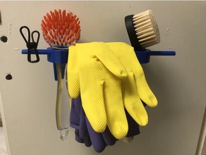 kitchen brush glove holder door mount screw & dining 3d print model - Mito3D