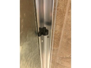 clip glass shower door handle bathroom 3d print model - Mito3D