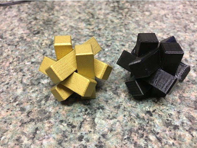 6 piece puzzle puzzles 3d print printed pieces 3D print model - Mito3D