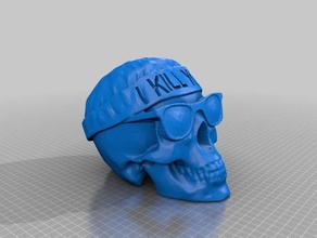 gangster crânio esculturas matá-lo 3d print model - Mito3D