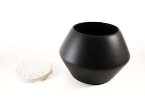 modernes Topf-design-drainage-disc Container design die Entwässerung Blumentopf Garten bei der Gartenarbeit indoor-Garten Bewässerung minimal minimalistisch modern pflanze Pflanzer Topf pot Sukkulenten urban gardening 3d print model - Mito3D