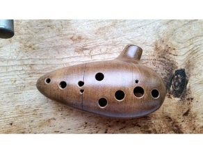 basic working 12 hole ocarina remix - final notes improved music instrument musical playable 3d print model - Mito3D