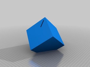 cubic bank containers coins cube money piggy 3d print model - Mito3D