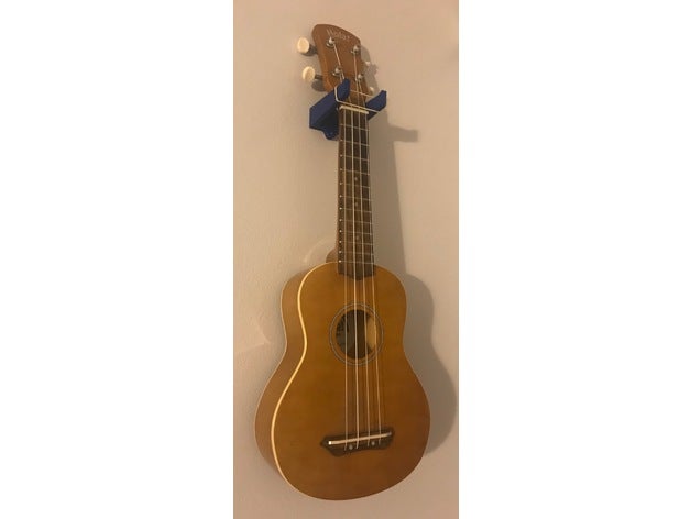ukulele titular a música de montagem na parede 3D print model - Mito3D