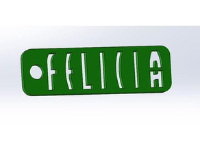 skoda felicia key chain 3d printing keychain keychains 3d print model - Mito3D