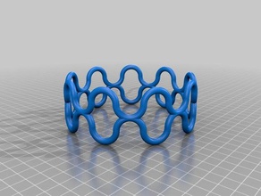 curvy bracelet bracelets jewelry 3d print model - Mito3D