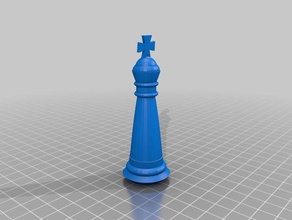 reyes ajedrez el un rey 3d print model - Mito3D