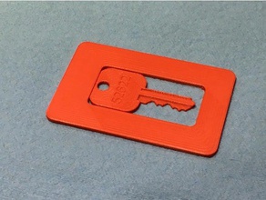 spare key credit card schlage household house locksmithing openscad parametric 3d print model - Mito3D