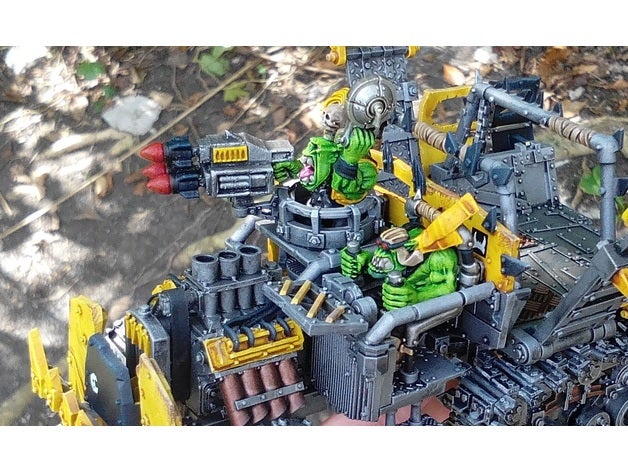 space orc transport truck rocket launcher games 40k miniature 28mm ork orks trukk warhammer40k warhammer 40000 3D print model - Mito3D