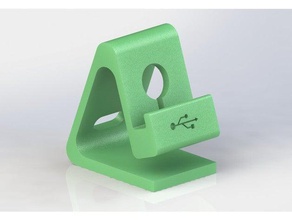 phone stand reversible charge cable mobile 3d print model - Mito3D