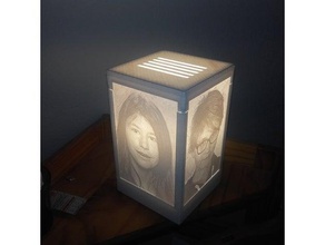 lanterne pour 4 lithophanes 10cmx15cm decor lantern litholamp lithophane light 3d print model - Mito3D