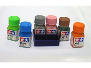 personalizzabile vernice bottiglie titolare opzionale pennelli di archiviazione organizzazione supporto bottiglia desk organizer modello organizzatore la pittura scatola stoccaggio tamiya 3d print model - Mito3D