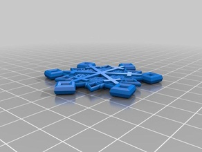 blockscadsnowflake Dreieck Skulpturen Schneeflocke 3d print model - Mito3D