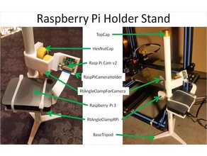raspberry pi holder stand 3d printer accessories octoprint 3 camera 3d print model - Mito3D