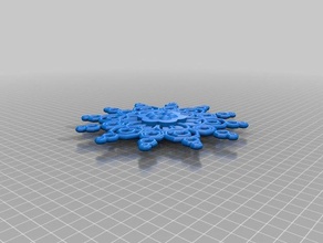 crop circle snowflake 3d printing blockscadsnowflake 3d print model - Mito3D