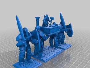 mystical palanquin games 28mm altar carried carry golem golems magical stone tabletop warhammer wizard 3d print model - Mito3D
