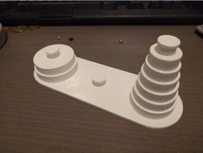 robot accessible de la tour hanoï puzzles 3d print model - Mito3D