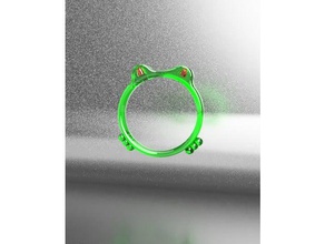 anello rana anelli 3dmodel accessori accessorio incredibile amazingdesign animali autodesk fusion 360 dito fusion360 verde lago il rendering 3d print model - Mito3D