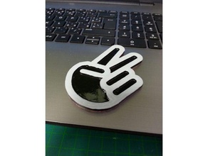 chopped fingers mcm universal car badge automotive 3d print model - Mito3D