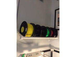 filament wall rack household supplies filament-spool spool holder pvc pipe shelf bracket mount support 3d print model - Mito3D