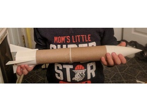 toilet-paper tube model rocket physics & astronomy class rocketry toilet paper roll upcycle 3d print model - Mito3D