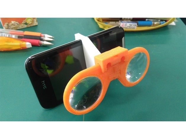 virtual glasses 2nd generation lens cardboard reality 3D print model - Mito3D