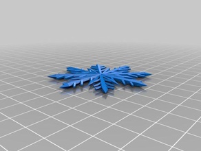 crystalline snowflake blockscadsnowflake contest 3d printing snow winter 3d print model - Mito3D