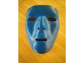 blank mask costume cosplay halloween sculptris template 3d print model - Mito3D