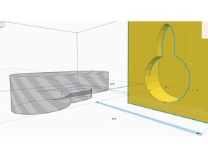 boolean punch negativen Raum 3d-design design Loch Haken madewithtinkercad Schraube tinkercad 3d print model - Mito3D