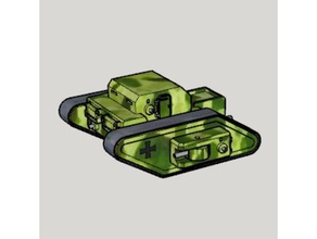 wwi Deutsche fiktive rautenförmigen rc tank 3d-drucken 3d print model - Mito3D