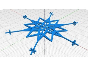 flocon matemáticas art blockscadsnowflake blockscad copo de nieve 3d print model - Mito3D