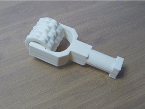 holder & wheel massage roller rattle 3d print model - Mito3D