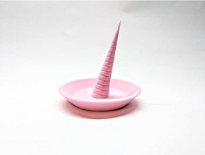 unicorn yüzük sahibi tutucu tek boynuzlu at boynuzu 3d print model - Mito3D