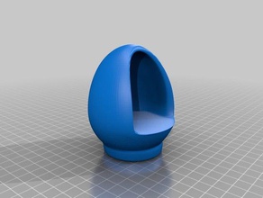 minúsculo ovo cadeira A impressão 3d boneca de móveis crianças brinquedos 3d print model - Mito3D