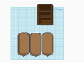 basic drawers organization 3 drawer storage 3d print model - Mito3D