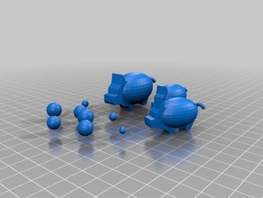 pearls bevor pigs perlen vor die saeue sculptures 3d print model - Mito3D